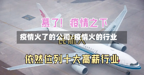 疫情火了的公司/疫情火的行业
