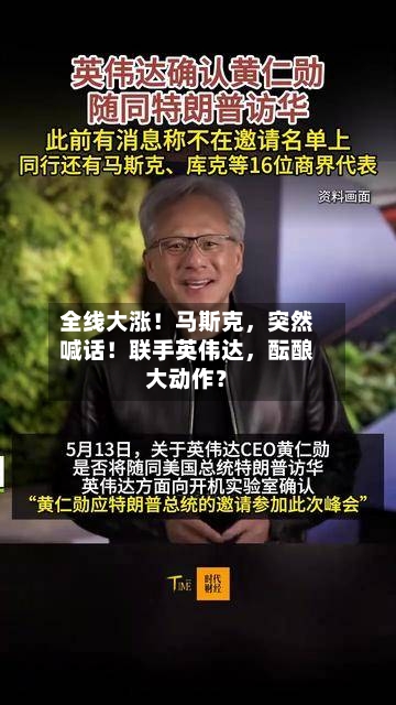 全线大涨!马斯克,突然喊话!联手英伟达,酝酿大动作?