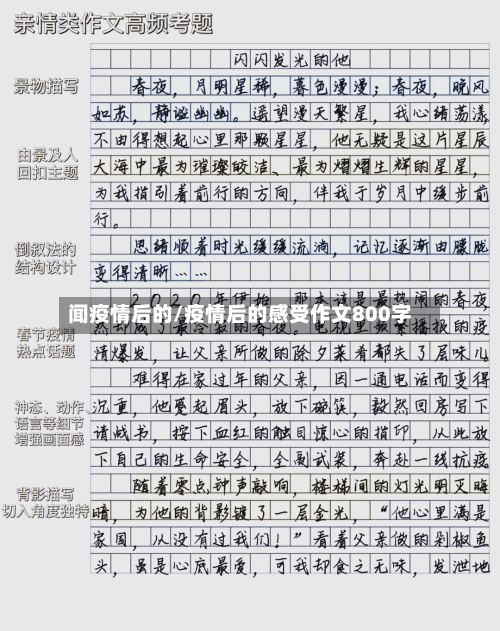 闻疫情后的/疫情后的感受作文800字-第3张图片