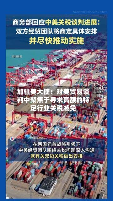 加驻美大使:对美贸易谈判中聚焦于寻求高额的特定行业关税减免