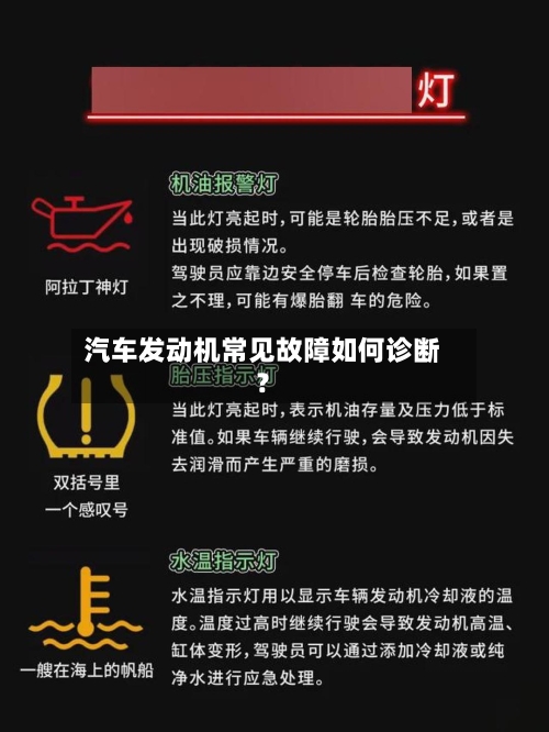 汽车发动机常见故障如何诊断?
