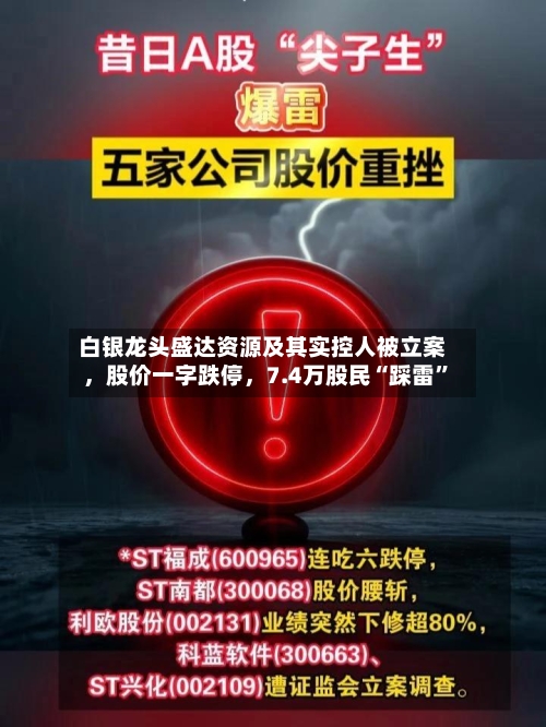 白银龙头盛达资源及其实控人被立案	，股价一字跌停，7.4万股民“踩雷”-第2张图片