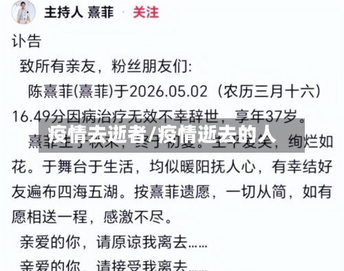 疫情去逝者/疫情逝去的人-第3张图片