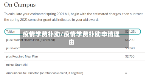 疫情学费补助/疫情学费补助申请理由-第2张图片