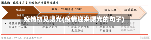 疫情初见曙光(疫情迎来曙光的句子)