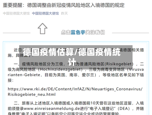 德国疫情估算/德国疫情统计