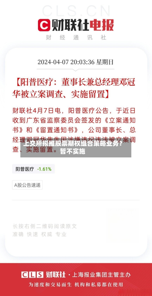 上交所拟推股票期权组合策略业务?暂不实施-第2张图片