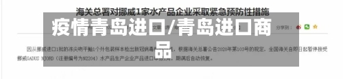 疫情青岛进口/青岛进口商品-第3张图片