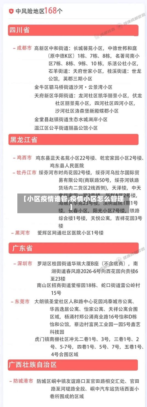 【小区疫情谁管,疫情小区怎么管理】-第3张图片