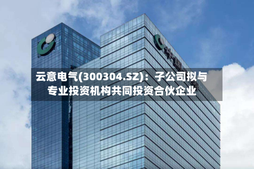 云意电气(300304.SZ):子公司拟与专业投资机构共同投资合伙企业