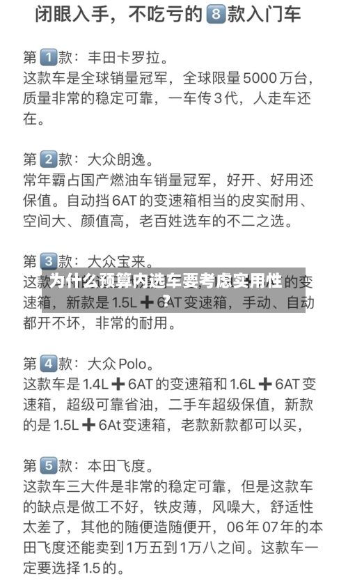 为什么预算内选车要考虑实用性？-第3张图片