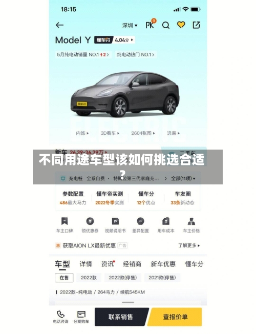 不同用途车型该如何挑选合适?