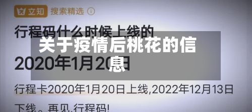 关于疫情后桃花的信息