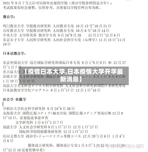 【疫情日本大学,日本疫情大学开学最新消息】-第3张图片