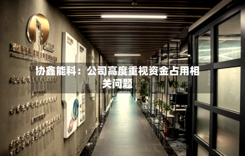 协鑫能科：公司高度重视资金占用相关问题