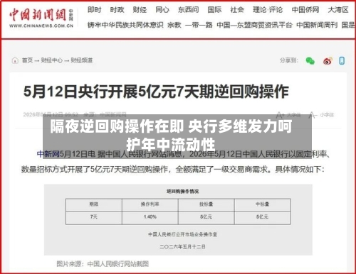 隔夜逆回购操作在即 央行多维发力呵护年中流动性