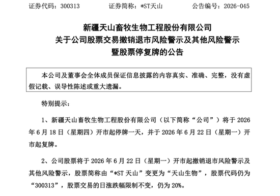 四家A股公司，“摘星脱帽”！明日复牌